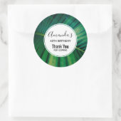 Foto "Green Leaf Palm Frond Tropical Nature" Party Runder Aufkleber (Tasche)