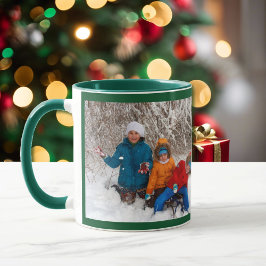Foto Green personalize Template Geschenk Kaffee Ta Tasse