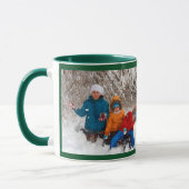 Foto Green personalize Template Geschenk Kaffee Ta Tasse (Links)