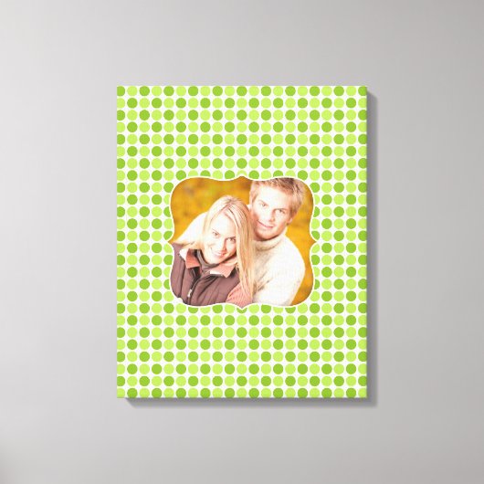 Foto Green Polka [16x20] Zoll Leinwand (Vorderseite)
