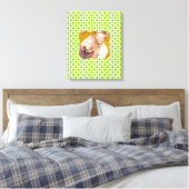 Foto Green Polka [16x20] Zoll Leinwand (Insitu (Schlafzimmer))