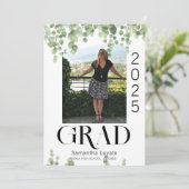 Foto Greenery Abschluss Ankündigung (Stehend Vorderseite)