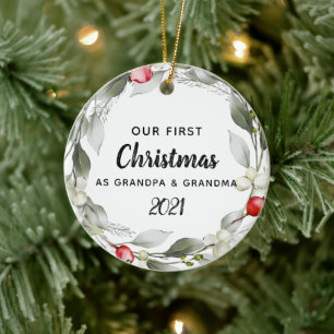 Foto Greenery   Erstmalige Weihnachtsschmuck-Keram Keramik Ornament