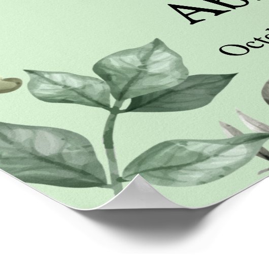 Foto Greenery feiert Lebensbeerungspposter Poster (Ecke)