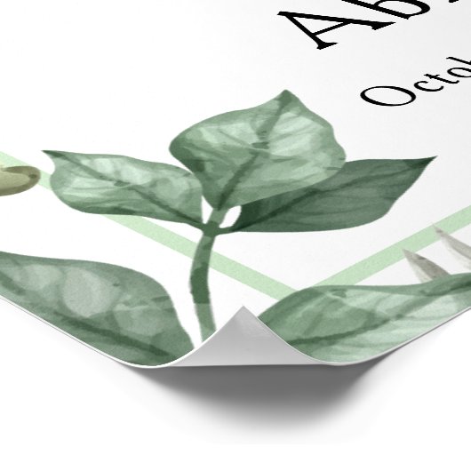 Foto Greenery feiert Lebensbeerungspposter Poster (Ecke)