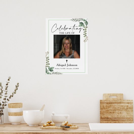 Foto Greenery feiert Lebensbeerungspposter Poster (Küche)