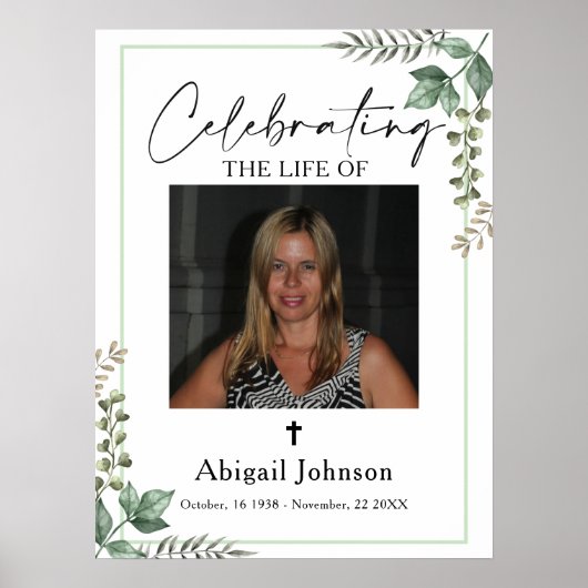 Foto Greenery feiert Lebensbeerungspposter Poster (Vorne)