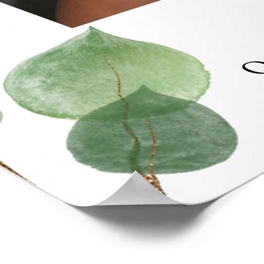 Foto Greenery feiert Lebensbeerungspposter Poster (Ecke)