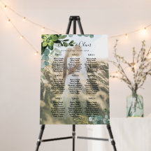 FOTO Greenery SITZ CHART 9 Tabelle 18" x 24"