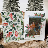 Foto Greenery Weihnachtskarte Feiertagskarte