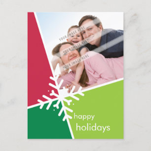 FOTO GREETING POSTCARD :: moderista snowflake P5 Feiertagspostkarte