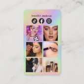 Foto Grid Instagram QR Code Social Media Visitenkarte (Vorderseite)