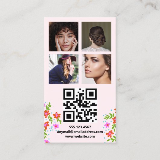 Foto Grid, QR-Code Visitenkarte (Rückseite)