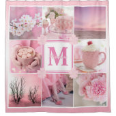 Foto Grid Sakura Duschvorhang (Vorderseite)