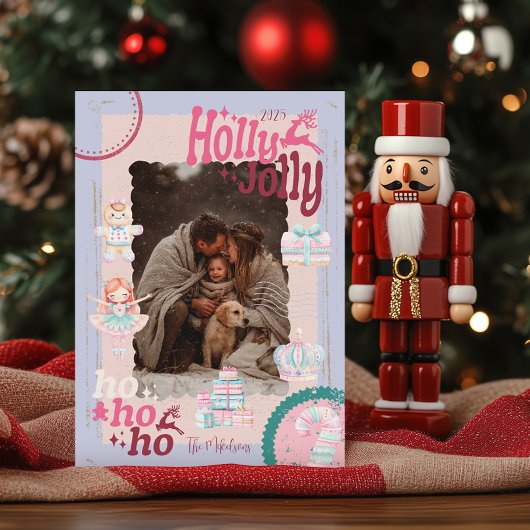 Foto Groovy Nussknacker Retro Pastell Weihnachten