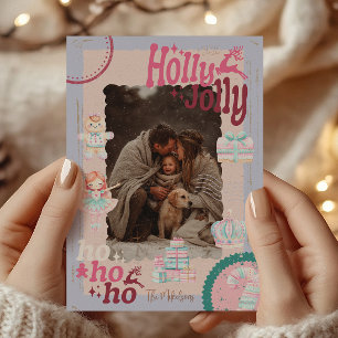 Foto Groovy Nutcracker Retro Pastell Weihnachten Folieneinladung