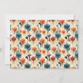 Foto Groovy Retro 70er Floral Wedding Save The Date (Rückseite)