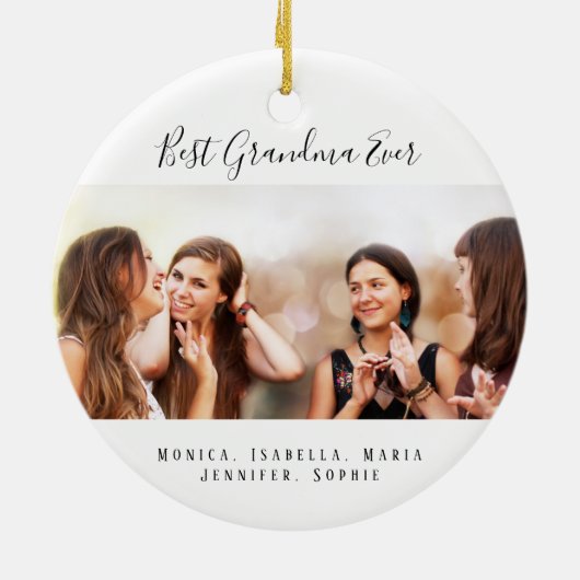 Foto Großmutter Keramik Ornament (Hinten)