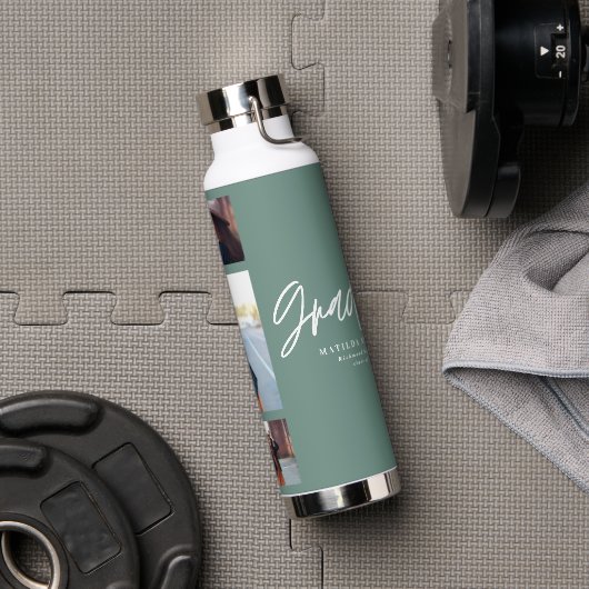 Foto-Grün-Abschluss-Drehbuch Trinkflasche (Fitnessstudio)
