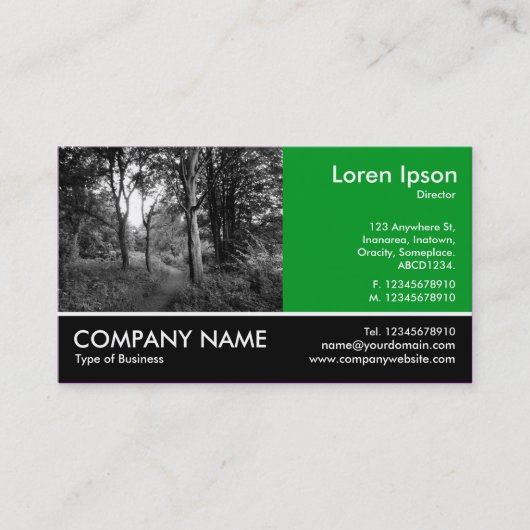 Foto, grün, grün, in den Wäldern Visitenkarte (Vorderseite)