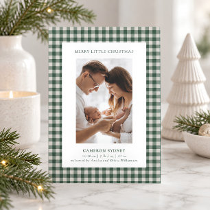 Foto Grün kariert Baby erstes Weihnachten