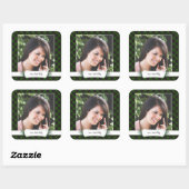 Foto Grün Karierte Weihnachtsgeschenke Aufkleber (Blatt)