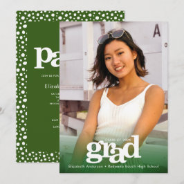 Foto grün kühn Moderne Party schlicht elegant Einladung