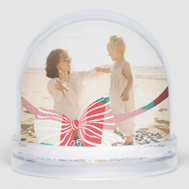 Foto Grün und Rot Kariert getickt mit Bow Weihnach Schneekugeln