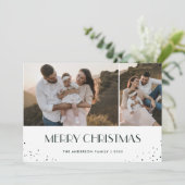 Foto Grün und Weiß frohe Weihnachten (Stehend Vorderseite)