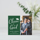 Foto Grüne Abschluss Ankündigung (Stehend Vorderseite)