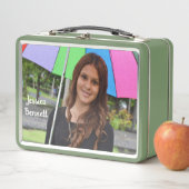 Foto Grüne Gemüse Obst Muster Vegan Metall Brotdose (Beispiel)