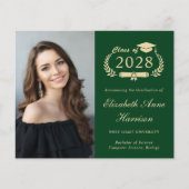 Foto Grüne Uni-Abschluss Ankündigung (Vorderseite)