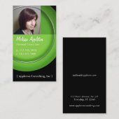 Foto - grüner Kreis-berufliche Geschäfts-Karten Visitenkarte (Vorne/Hinten)