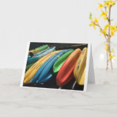 Foto-Grußkarte "Colorful Kayaks" Karte (Gelbe Blume)