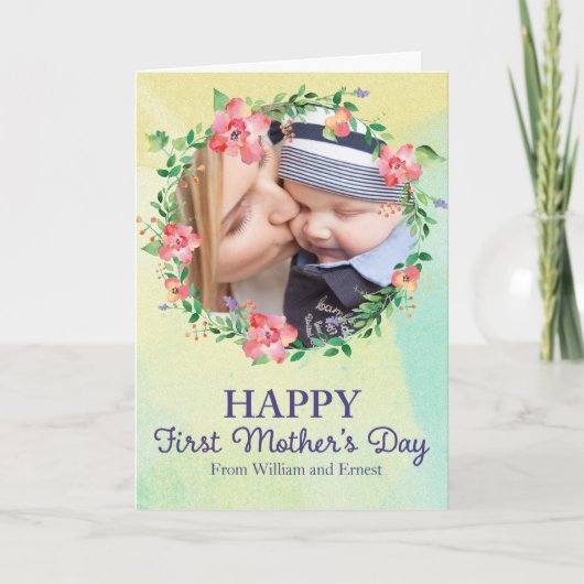 Foto-Grußkarte der ersten Mutter Karte (Vorderseite)