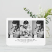 Foto-Grußkarte für den 1. Vater Einladung (Stehend Vorderseite)