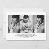 Foto-Grußkarte für den 1. Vater Einladung (Vorderseite)