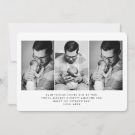 Foto-Grußkarte für den 1. Vater Einladung