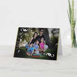 Foto-Grußkarte für die individuelle Urlaubsfamilie Feiertagskarte
