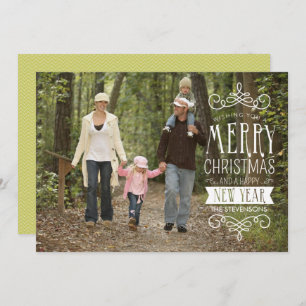 Foto-Grußkarte für Handgezeichnete Banner Feiertagskarte