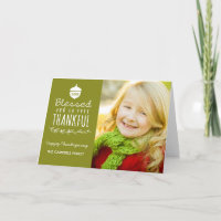 Foto-Grußkarte/Olivenöl für gesegneten Erntedank