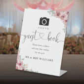 Foto Guest Book Rose Bluorheft Sockelschild
