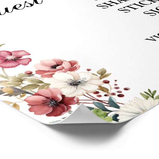 Foto Guest Book Sign, Abschluss Foto Gästebuch (Ecke)