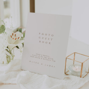 Foto Guest Book Simple Wedding Sign Sockelschild