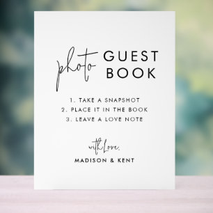 Foto Guest Book White Wedding Acrylschild