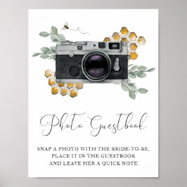 Foto Guestbook Bienen und Eukalyptus-Zeichen Poster