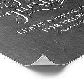 Foto Guestbook Chalkboard Wedding Sign Poster (Ecke)
