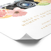 Foto Guestbook Citrus Wedding Wasserfarbkamera Poster (Ecke)