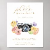 Foto Guestbook Citrus Wedding Wasserfarbkamera Poster (Vorne)