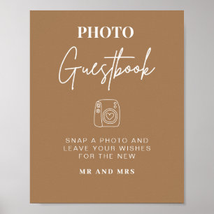 Foto Guestbook Modernes Minimalistisches Hochzei Poster